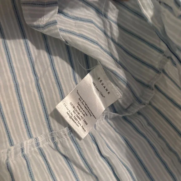 Sezane Blue and White Striped Blouse - Picture 4 of 8